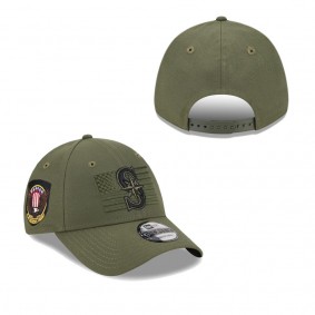 Men's Seattle Mariners Green 2023 Armed Forces Day 9FORTY Adjustable Hat
