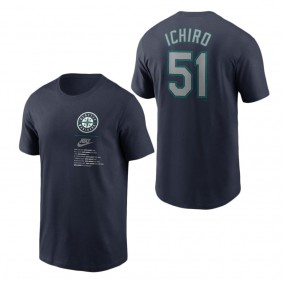 Men's Seattle Mariners Ichiro Suzuki Teal Legend Name & Number T-Shirt