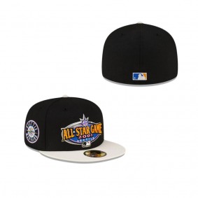Seattle Mariners Just Caps Black Crown 59FIFTY Fitted Hat