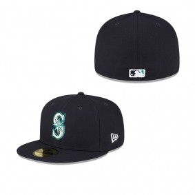 Men's Seattle Mariners Navy Authentic Collection Replica 59FIFTY Fitted Hat