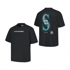Men's Seattle Mariners PLEASURES Black Ballpark T-Shirt