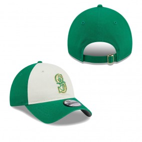 Men's Seattle Mariners White Green 2024 St. Patrick's Day 9TWENTY Adjustable Hat