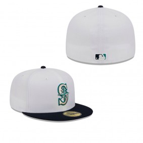 Men's Seattle Mariners White Optic 59FIFTY Fitted Cap