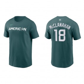 Shane McClanahan American League Teal 2023 MLB All-Star Game Name & Number T-Shirt