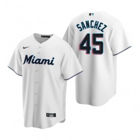 Miami Marlins Sixto Sanchez Nike White Replica Home Jersey