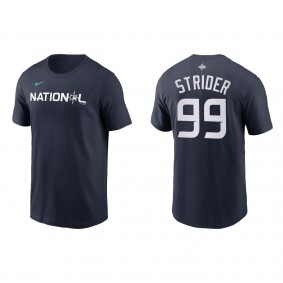 Spencer Strider National League Navy 2023 MLB All-Star Game Name & Number T-Shirt