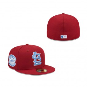 St Louis Cardinals Cardinal Busch Stadium 30th Anniversary Air Force Blue Undervisor 59FIFTY Fitted Hat
