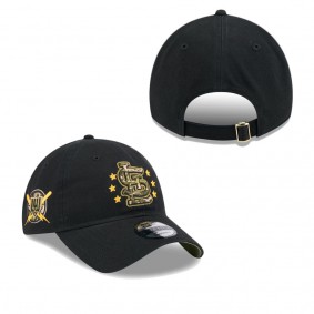 Men's St. Louis Cardinals Black 2024 Armed Forces Day 9TWENTY Adjustable Hat