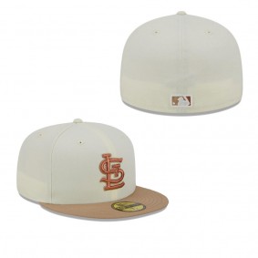 Men's St. Louis Cardinals Cream Chrome Camel Rust Undervisor 59FIFTY Fitted Hat