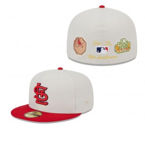 Men's St. Louis Cardinals Gray Red World Class Back Patch 59FIFTY Fitted Hat