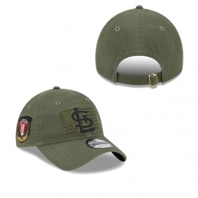 Men's St. Louis Cardinals Green 2023 Armed Forces Day 9TWENTY Adjustable Hat