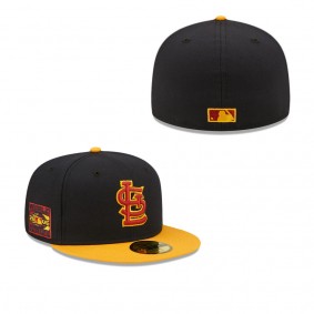 Men's St. Louis Cardinals Navy Gold Primary Logo 59FIFTY Fitted Hat