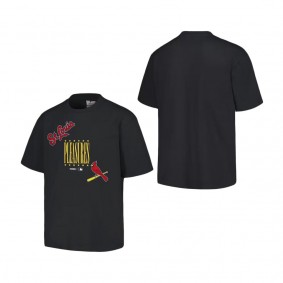 Men's St. Louis Cardinals PLEASURES Black Repurpose T-Shirt