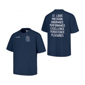 Men's St. Louis Cardinals PLEASURES Navy Precision T-Shirt