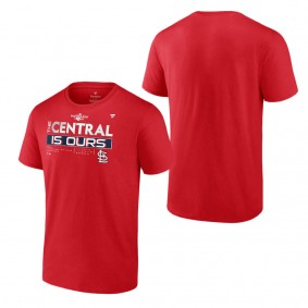 Men's St. Louis Cardinals Red 2022 NL Central Division Champions Locker Room T-Shirt