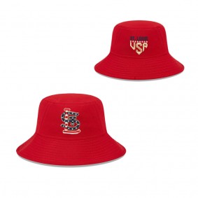 Men's St. Louis Cardinals Red 2023 Fourth of July Bucket Hat