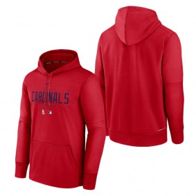 Men's St. Louis Cardinals Red Authentic Collection Pregame Performance Pullover Hoodie