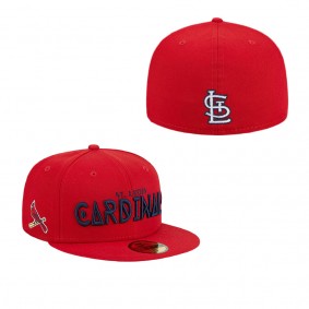 Men's St. Louis Cardinals Red Geo 59FIFTY Fitted Hat