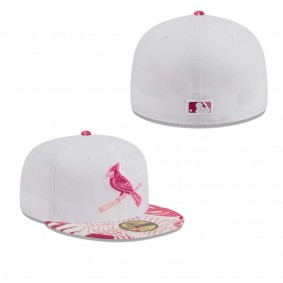 Men's St. Louis Cardinals White Pink Flamingo 59FIFTY Fitted Hat