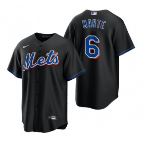 New York Mets Starling Marte Nike Black Replica Alternate Jersey