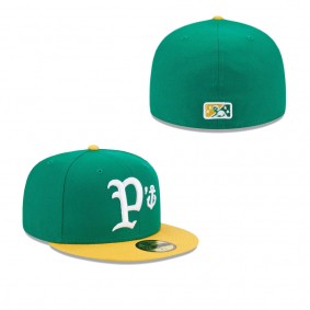 Men's Stockton Ports Green Authentic Collection Alternate Logo 59FIFTY Fitted Hat