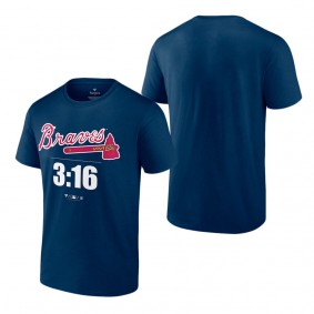 Stone Cold Steve Austin Atlanta Braves Navy 3:16 T-Shirt