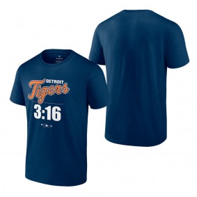 Stone Cold Steve Austin Detroit Tigers Navy 3:16 T-Shirt