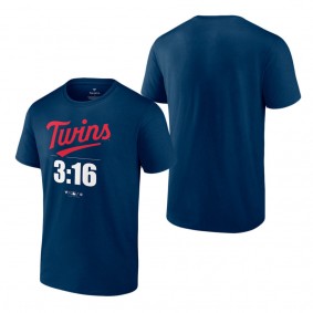 Stone Cold Steve Austin Minnesota Twins Navy 3:16 T-Shirt