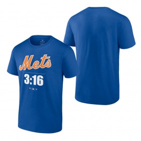 Stone Cold Steve Austin New York Mets Royal Blue 3:16 T-Shirt