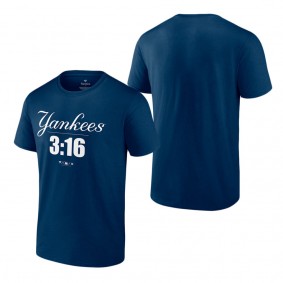 Stone Cold Steve Austin New York Yankees Navy 3:16 T-Shirt