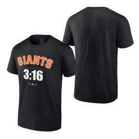 Stone Cold Steve Austin San Francisco Giants Black 3:16 T-Shirt