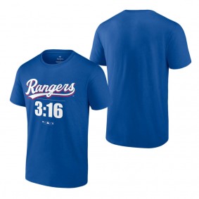 Stone Cold Steve Austin Texas Rangers Royal Blue 3:16 T-Shirt