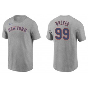 Men's New York Mets Taijuan Walker Gray Name & Number T-Shirt