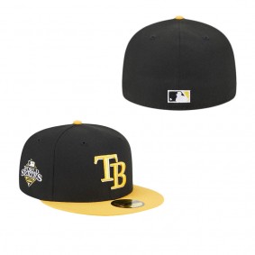 Men's Tampa Bay Rays Black Gold 59FIFTY Fitted Hat