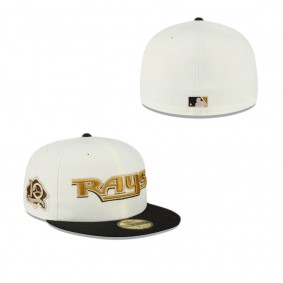 Tampa Bay Rays Black Just Caps Chrome 59FIFTY Fitted Hat