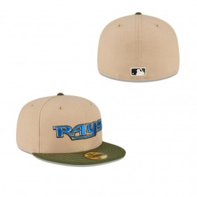 Tampa Bay Rays Just Caps Beige Camel 59FIFTY Fitted Hat