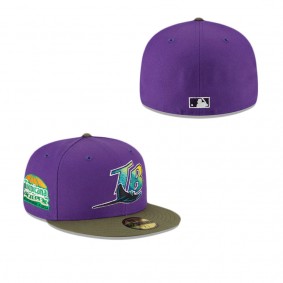 Tampa Bay Rays Just Caps Dark Forest Visor 59FIFTY Fitted Hat