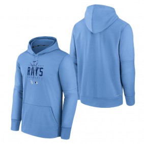 Men's Tampa Bay Rays Light Blue Authentic Collection Pregame Performance Pullover Hoodie