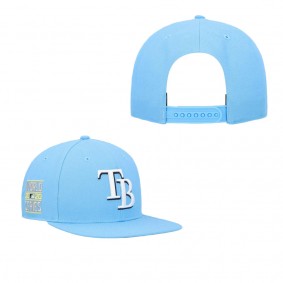 Men's Tampa Bay Rays Light Blue Sure Shot Captain Snapback Hat