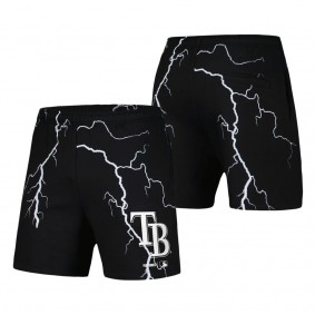 Men's Tampa Bay Rays PLEASURES Black Lightning Shorts