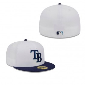 Men's Tampa Bay Rays White Optic 59FIFTY Fitted Hat