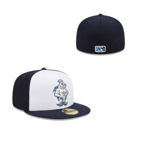 Men's Tampa Tarpons White Navy Marvel x Minor League 59FIFTY Fitted Hat