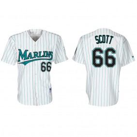 Tanner Scott Florida Marlins White Teal 30th Anniversary Throwback Jersey