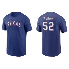 Men's Texas Rangers Taylor Hearn Royal Name & Number T-Shirt