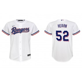 Youth Texas Rangers Taylor Hearn White Replica Home Jersey