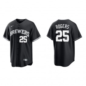 Brewers Taylor Rogers Black White Replica Official Jersey