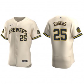 Brewers Taylor Rogers Cream Authentic Alternate Jersey