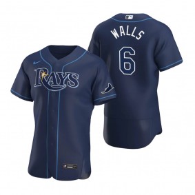Men's Tampa Bay Rays Taylor Walls Nike Navy Authentic Alternate Jersey