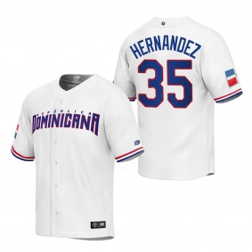 Teoscar Hernandez Men's Dominican Republic Baseball White 2023 World Baseball Classic Replica Jersey