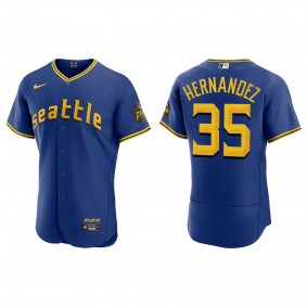 Teoscar Hernandez Seattle Mariners Royal 2023 City Connect Authentic Jersey